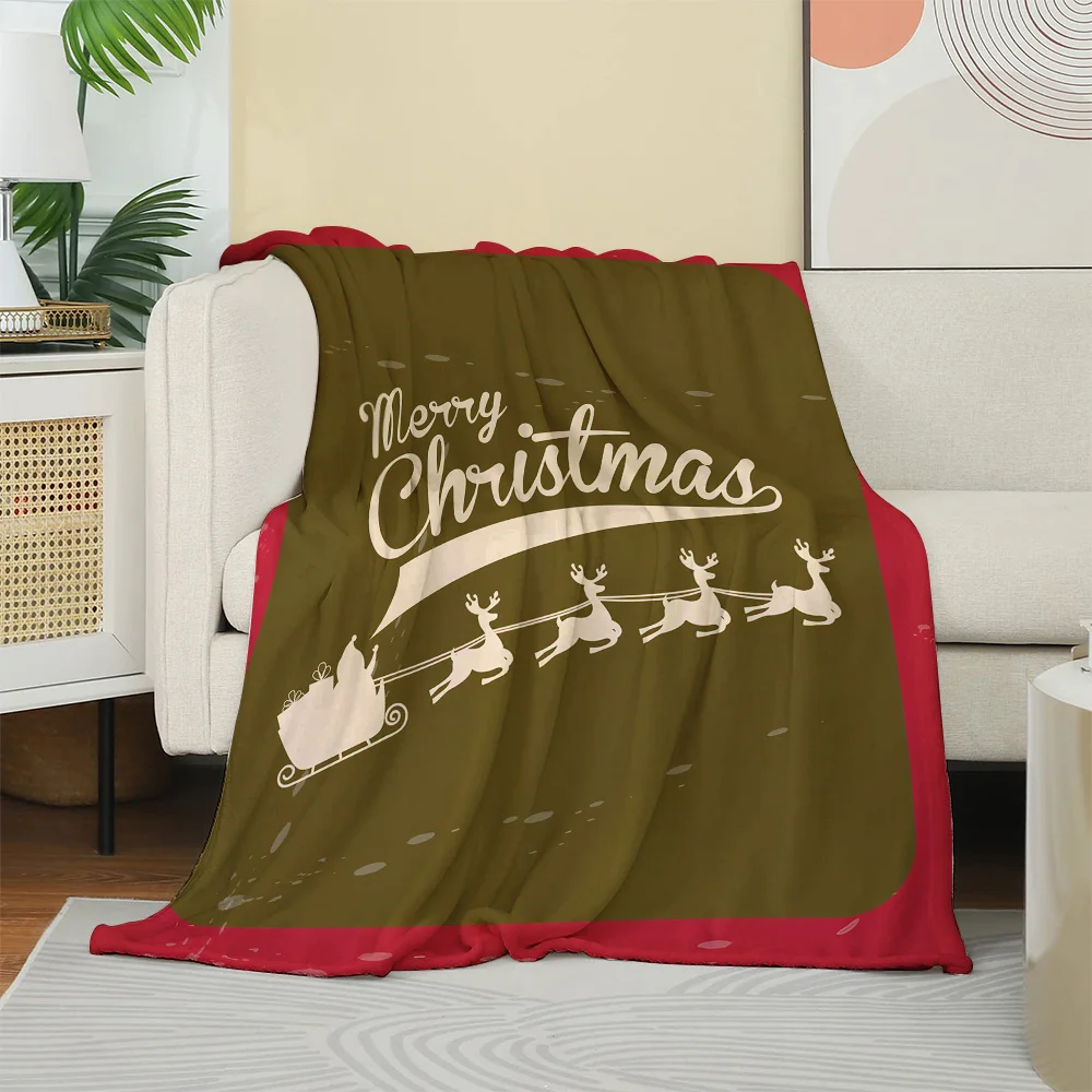 1 قطعة موضوع عيد الميلاد الرنة سانتا كلوز الفانيلا بطانية عيد الميلاد عطلة رمي لينة الدافئة مهرجان ديكور البطانيات هدايا مثالية