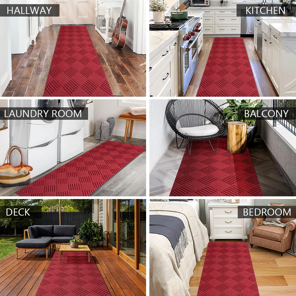 LITA Hallway Runner Rug Non-Slip Waterproof Washable Outdoor Indoor Carpet for Floor Entryway Garage