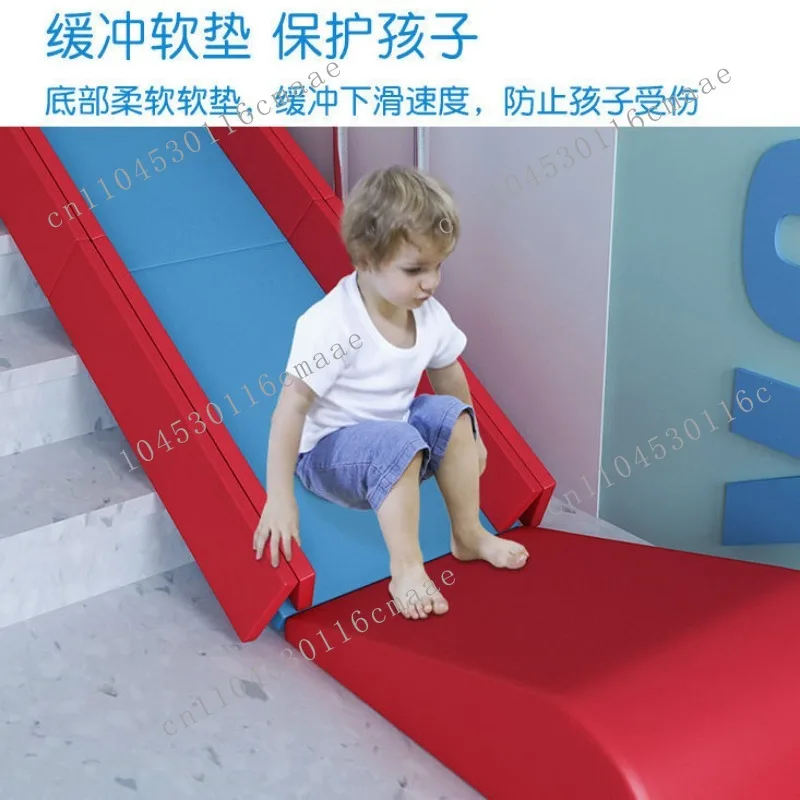 

Children's stair slide foldable household thickened indoor slide sensory integration soft bag kindergarten escape slide