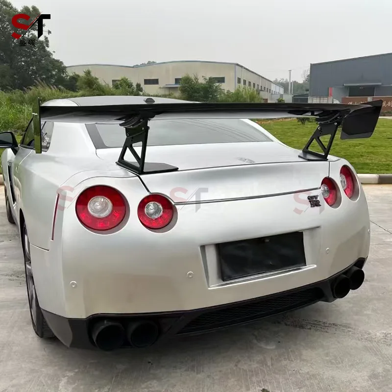 Odpowiedni do Nissan GTR R35 ARR tylny spojler z włókna węglowego wspornik mocujący skrzydło aerodynamiczne modyfikacja dekoracja samochodu