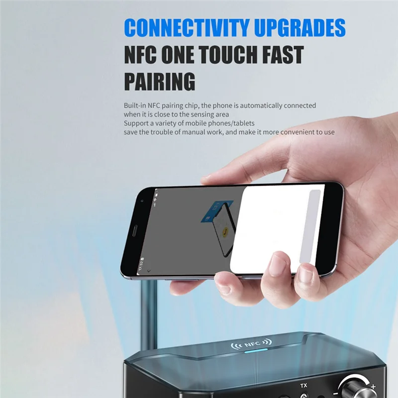 

-A99Z 2 In 1 Bluetooth 5.3 Audio Transmitter Receiver Support NFC USB Wireless Adapter AUX/RCA/TF/Coaxial/6.5MM Interface