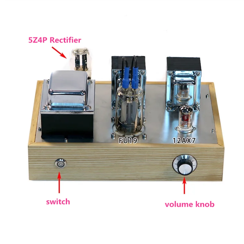 8W *2 Class A Stereo 12AX7 Push FU19 5Z4P Rectifier Vacuum Tube Audio Amplifier