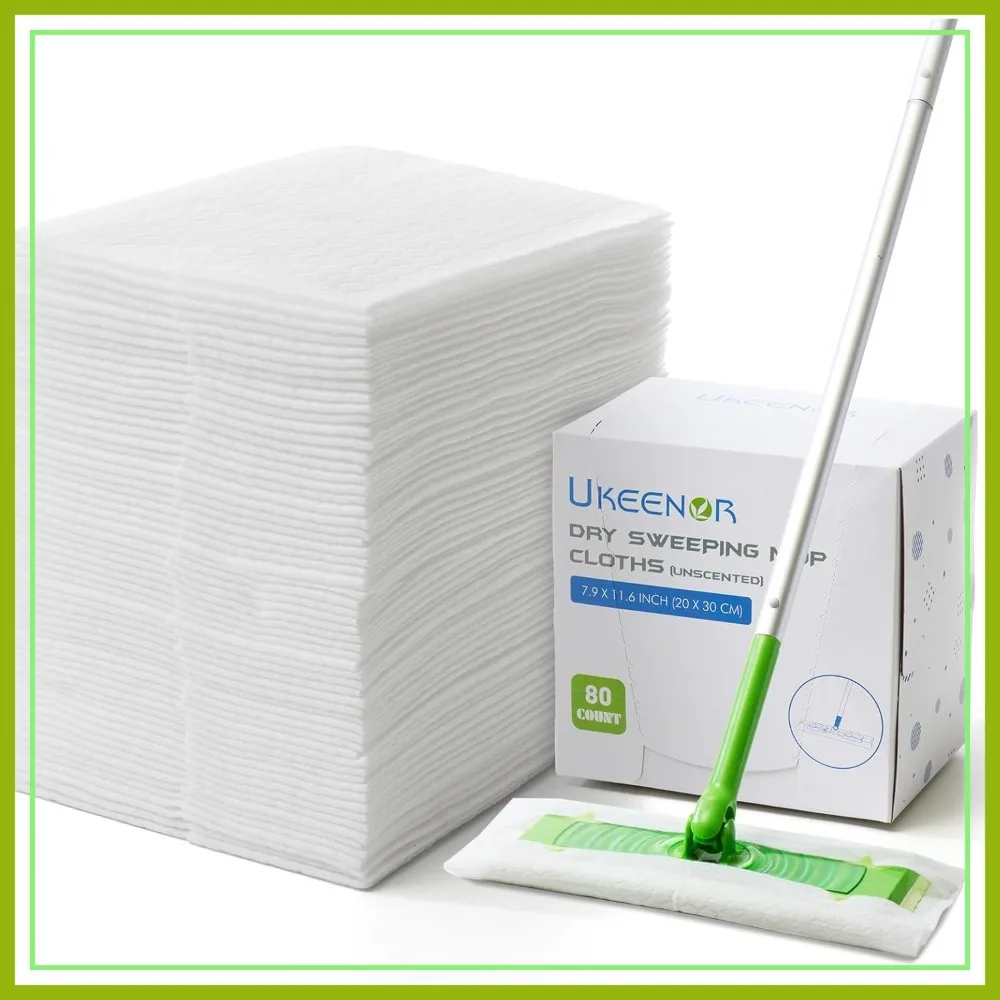 

160 Count Dry Mop Refills - Disposable Dusting Cloths 7.9x11.6 Inch Box