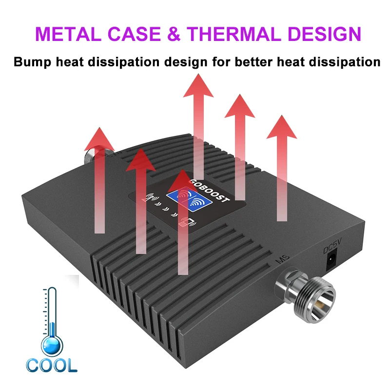 Imagem -03 - Goboost-repetidor de Sinal de Banda Dupla Amplificador Celular Booster b3 2g 3g Gsm 900 1800 2100 Cdma 850 Lte 4g 1700 1900 Mhz b3 b3