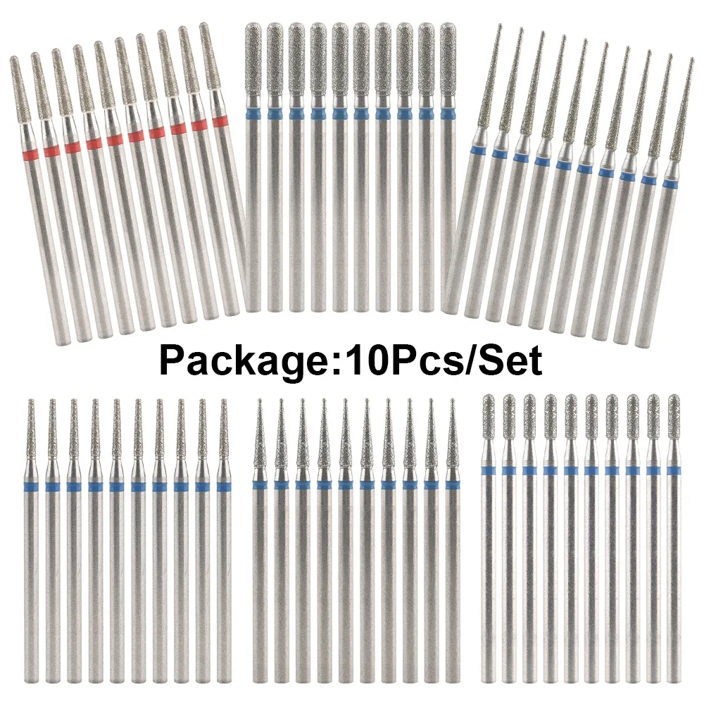 

10pcs Nail Drill Bits Milling Cutter for Electric Manicure Machine Nail File Buff Pedicure Accessories Remover Cuticle Tools