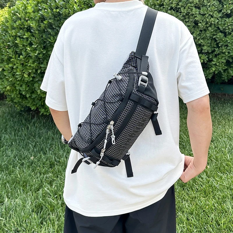 

Leisure Crossbody Bag Men Women Travel Commuter Single Shoulder Bags Retro Chest Pouch Camping Cycling Fishing Sports Fanny Pack