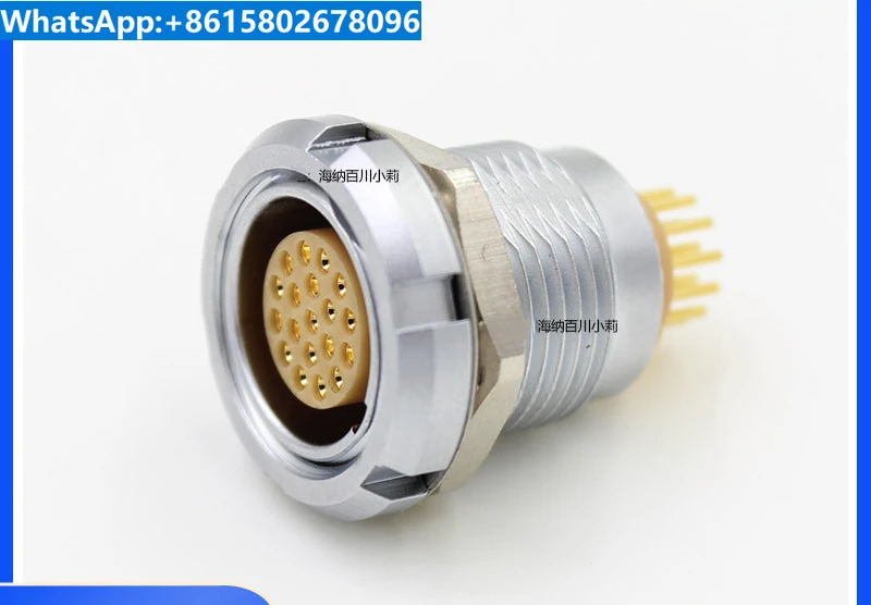 

Connector insertion 1B ECG straight pin multi-core PCB board connection socket double nut push pull self-locking