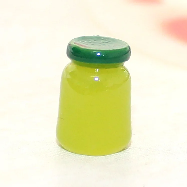 Mini Kawaii Resin Jam Bottle Planar Flatback Miniature Accessories Cabochons Diy Scrapbooking Phone Case Flat Back Embellishment