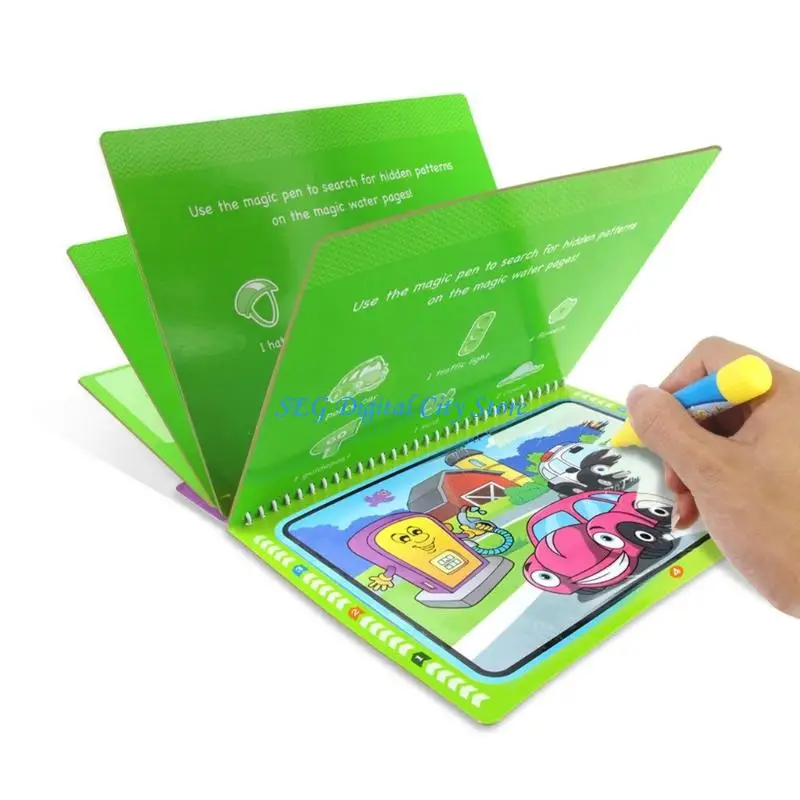 

U75B Reusable Magical Water Drawing Book with Refillable Water Pen Kids Educational Toy for Toddler Preschooler Painting