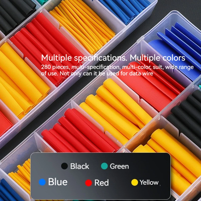 280 Pcs Heat Shrink Suit Wire Protective Sleeve Insulation Heat Shrink Tube Boxed Heat Shrink Tube Insulation Sleeve image 5