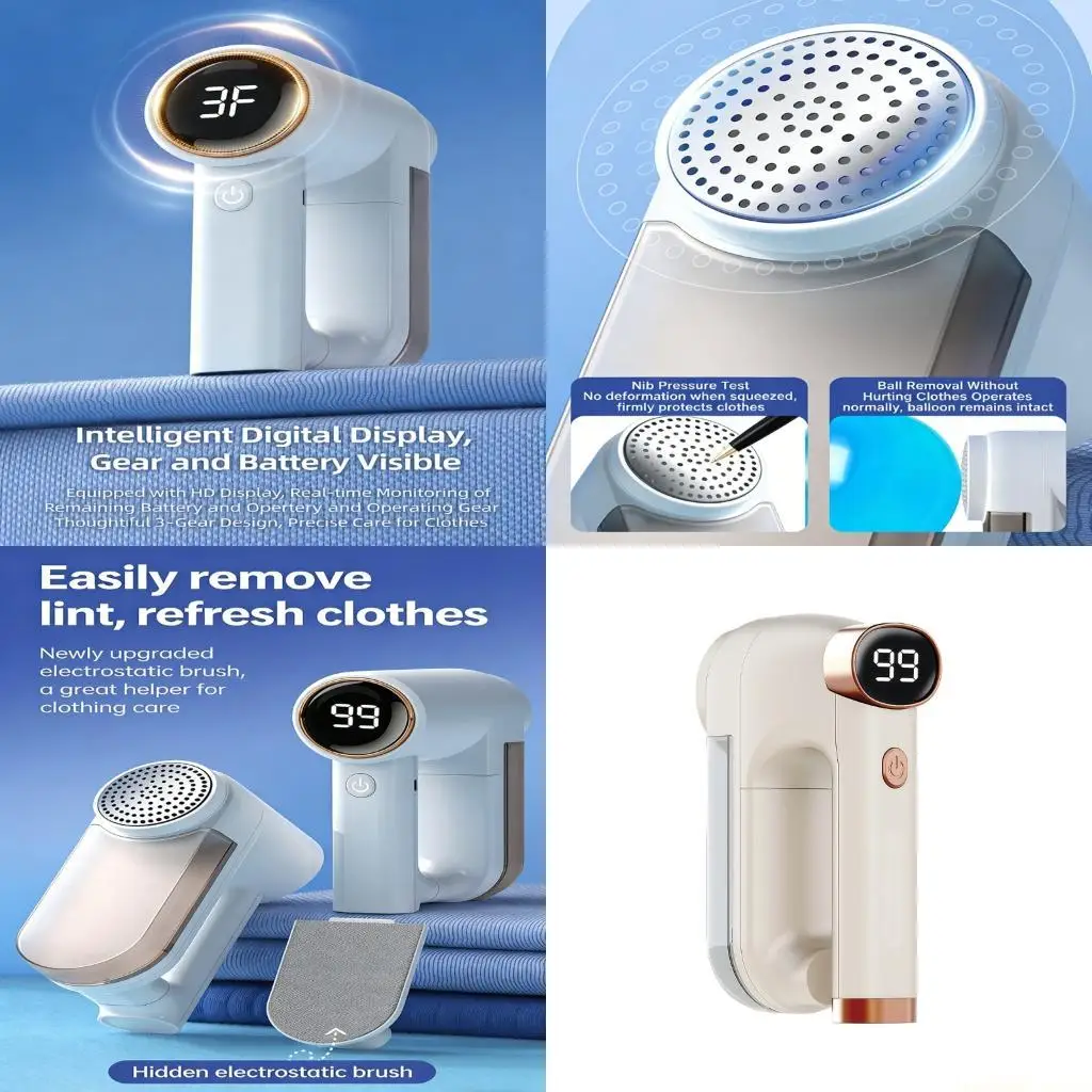 

D0AB Efficient Fabric Shavers with Rapid Charging Ergonomic Design Travel Friendly Portable Body Safety Protections Systems
