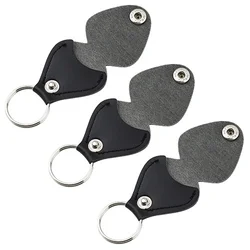 PU Leather Key Chain Guitar Picks Holder Keychain Plectrums Bag Case Supplies Guitar Accessories