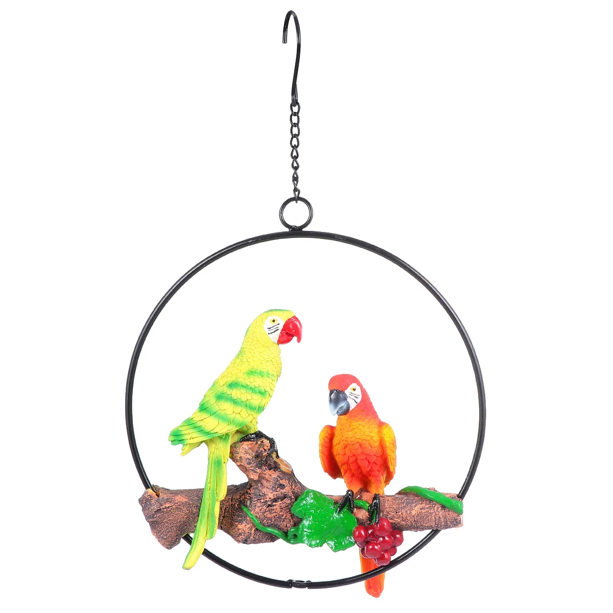 

Simulation Parrot Resin Hanging Ornament Realistic Wall Decoration Vivid Bird Art Craft for Home Coffee Shop
