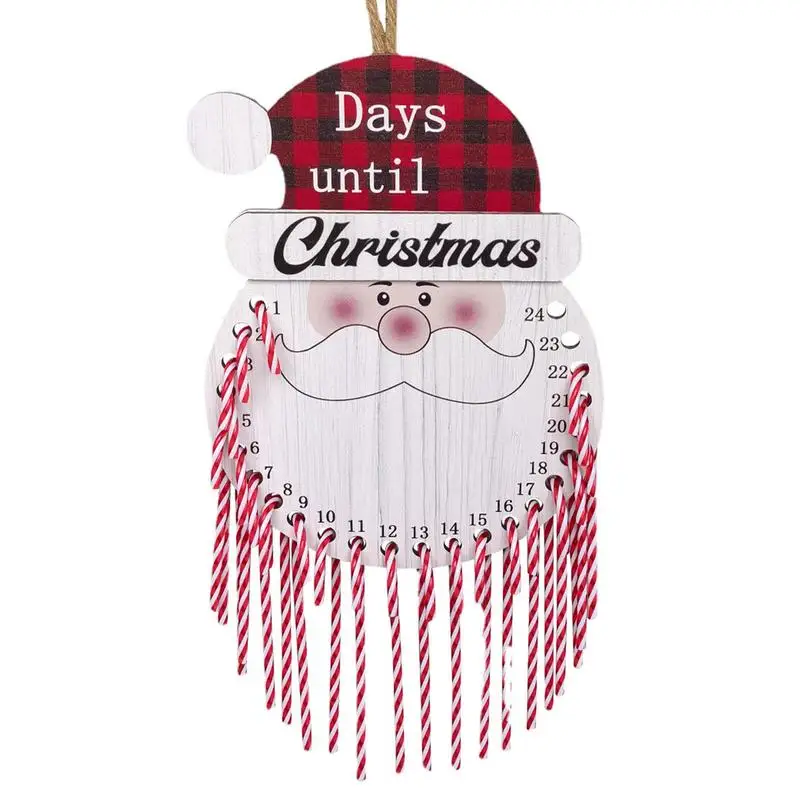 

Wooden Christmas Countdown Wooden Christmas Countdown Board With 24pcs Candy Cane Interactive Anti Fade Decorative Christmas