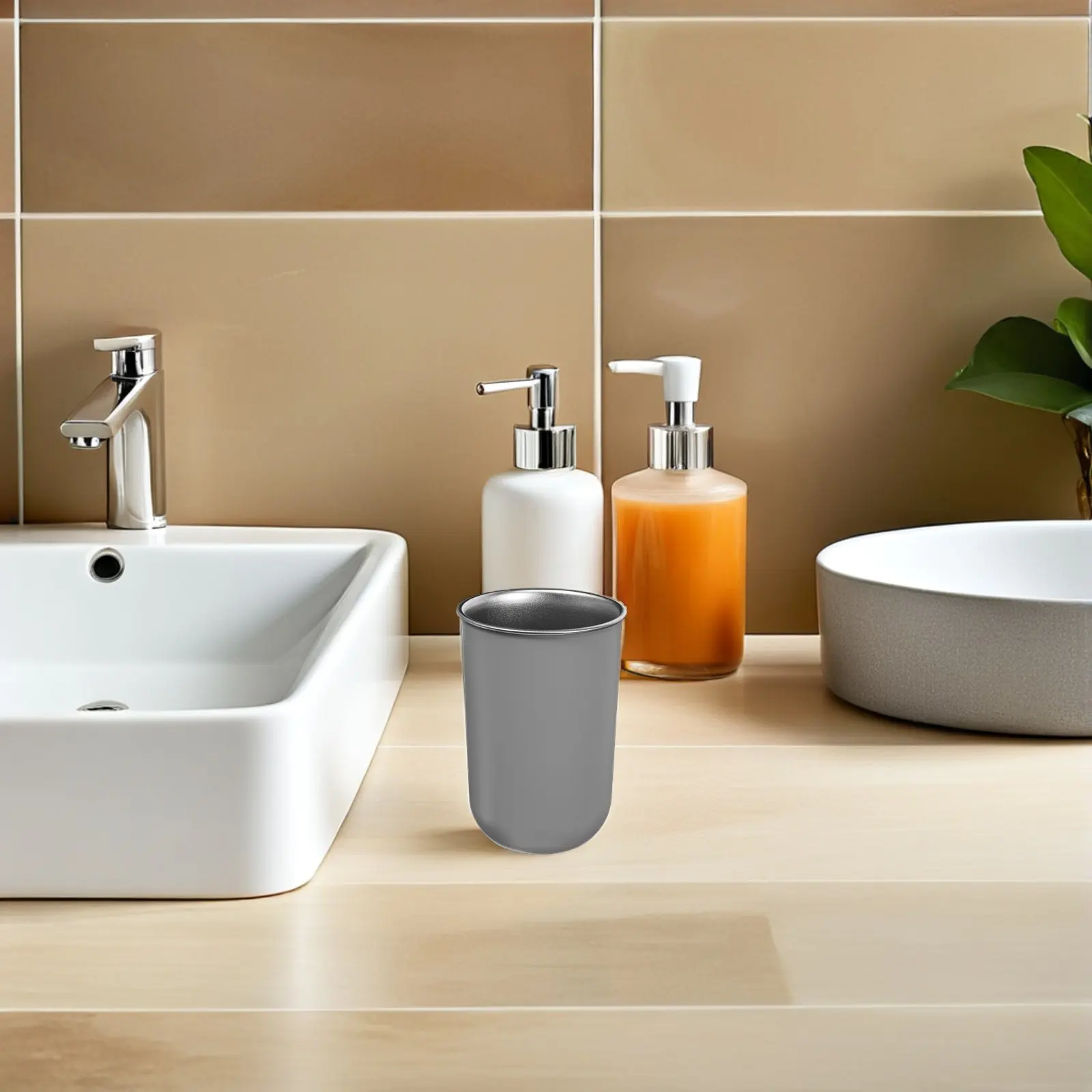 

Держатель для зубных щеток из нержавеющей стали, стакан для полоскания рта, органайзер для хранения, стакан-тумблер для аксессуаров для ванной комнаты на столешницу