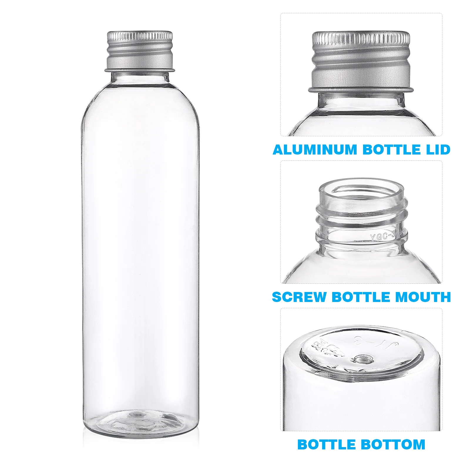 6 uds botellas de plástico botellas de viaje recargables de 200Ml para artículos de tocador loción vacía champú acondicionador contenedores ligeros