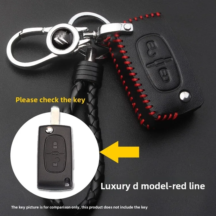 

For 2021 Citroen C5/C6/C3L/C4L/C3XR Leather Car Keycase Car Keychain Decoration Supplies Cars Accessories New