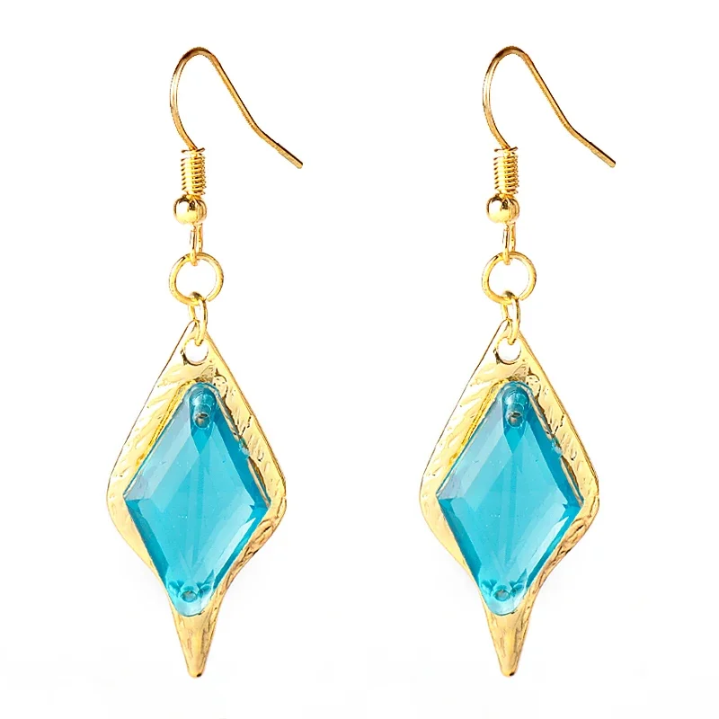 أقراط تارتاجليا من Genshin للرجال والنساء ، قرط قطرة ماء حمراء ، مشبك أذن تنكري ، مجوهرات حفلات للأطفال ، جديد