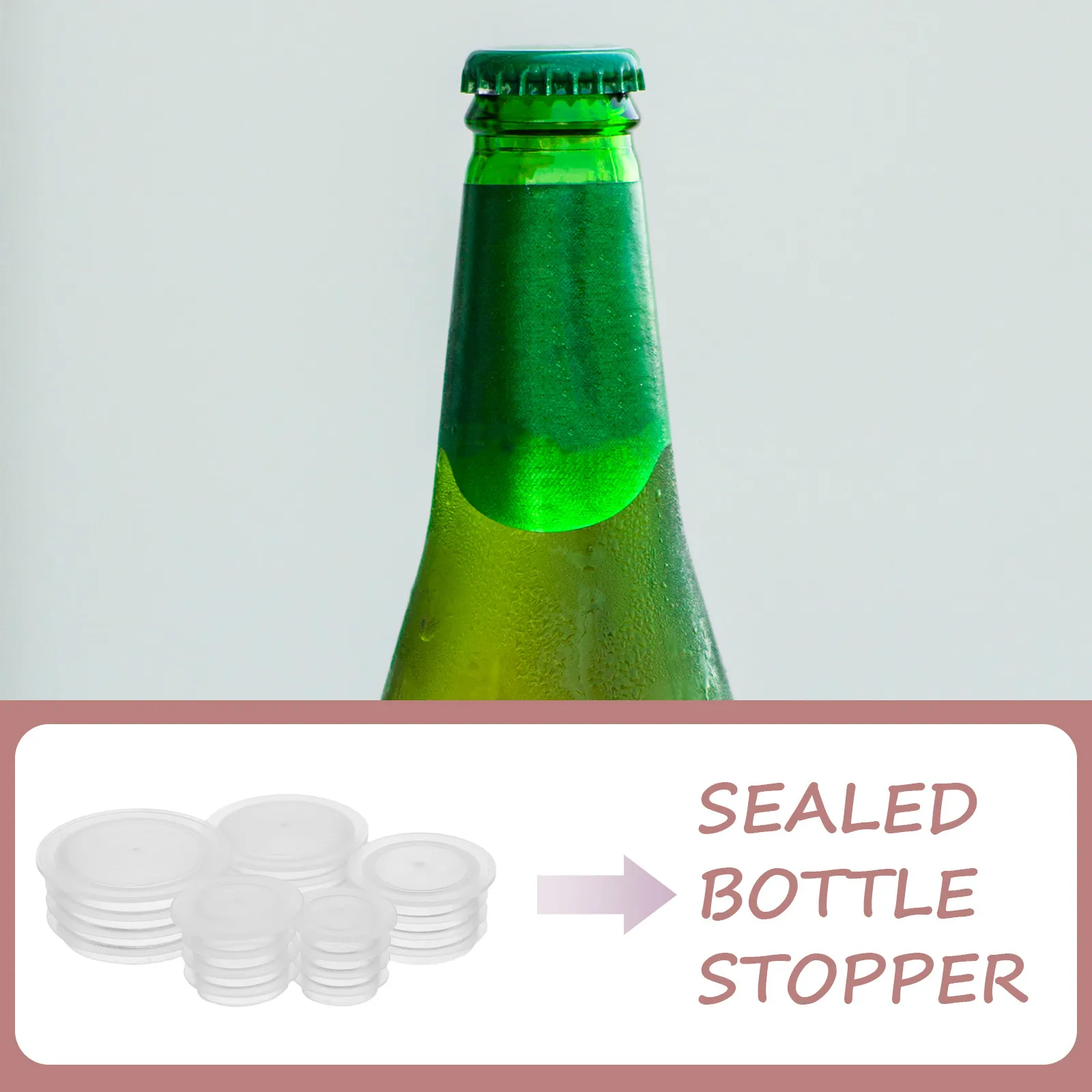 

100Pcs Plastic Bottle Stopper Set Sealing Bottle Plugs Reusable Round End Cap Air Tight Seal for Spice Jars Beverage Bottles