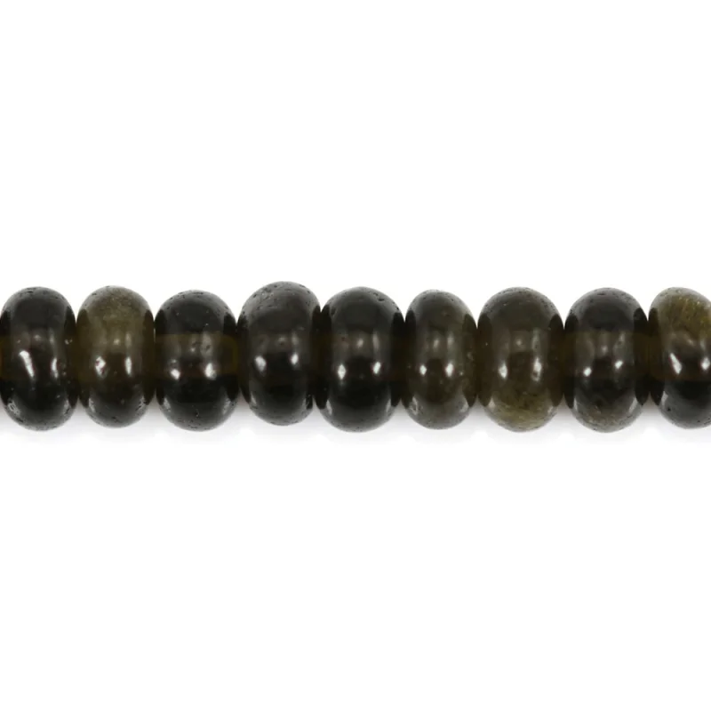 Obsidian Beads Strand Heshi Rondelle 2x4mm Natural Semiprecious Stone For Jewelry Making  DIY Bracelet Earrings