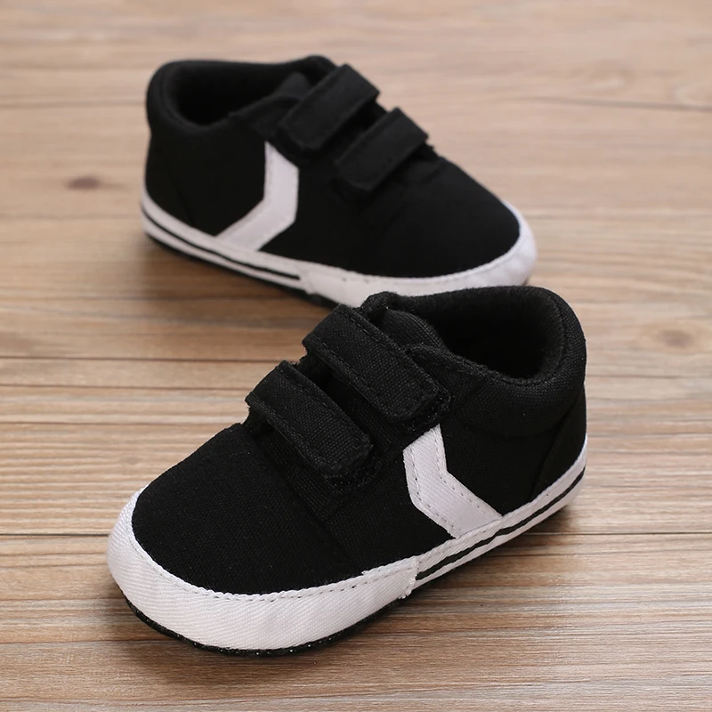 Baskets de sport classiques en toile pour nouveau-né, chaussures de premiers pas pour bébés garçons et filles, semelle souple, antidérapantes,