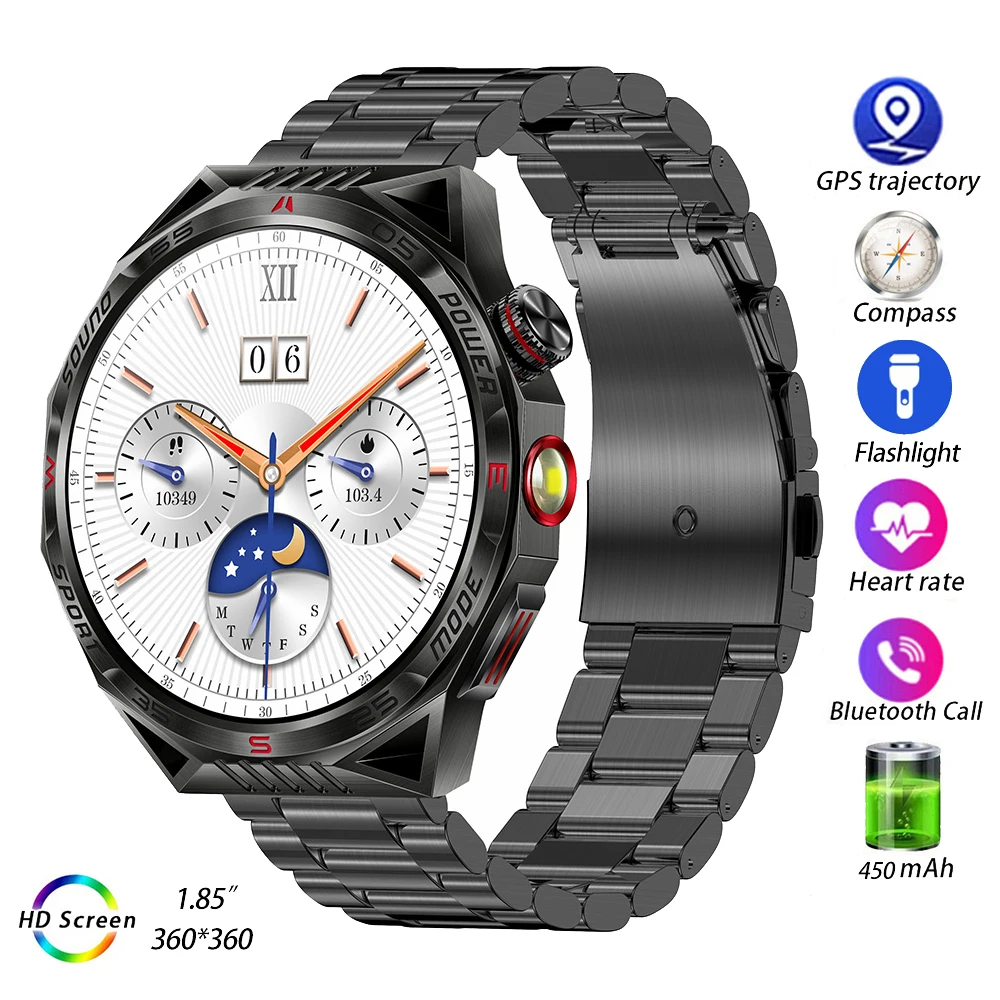 HT28 Smart Watch Men Women Digital Wrist Watches Outdoor Sport Flashlight Laser Light Compass Smartwatch 2025 Fitness Wristwatch