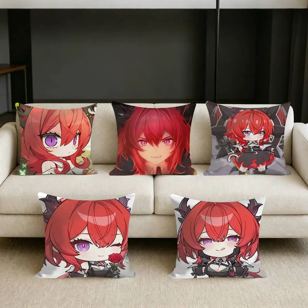 

Striker 2k L-Laevatain E-Endfield Square Sofa Pillow Cover Solid Color Living Room Home Decor Cushion Case