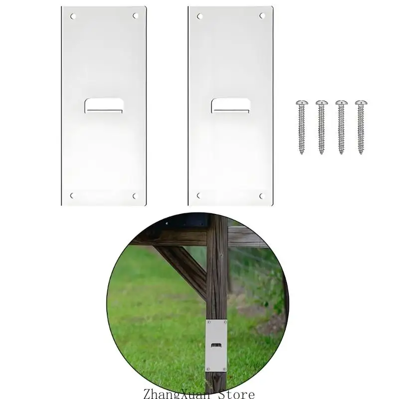 Metall-Briefkasten-Stützhalterungs-Set für 4 x 4 Holzpfosten, Heimprojekte, 2er-Set, 3 x – Detail 4