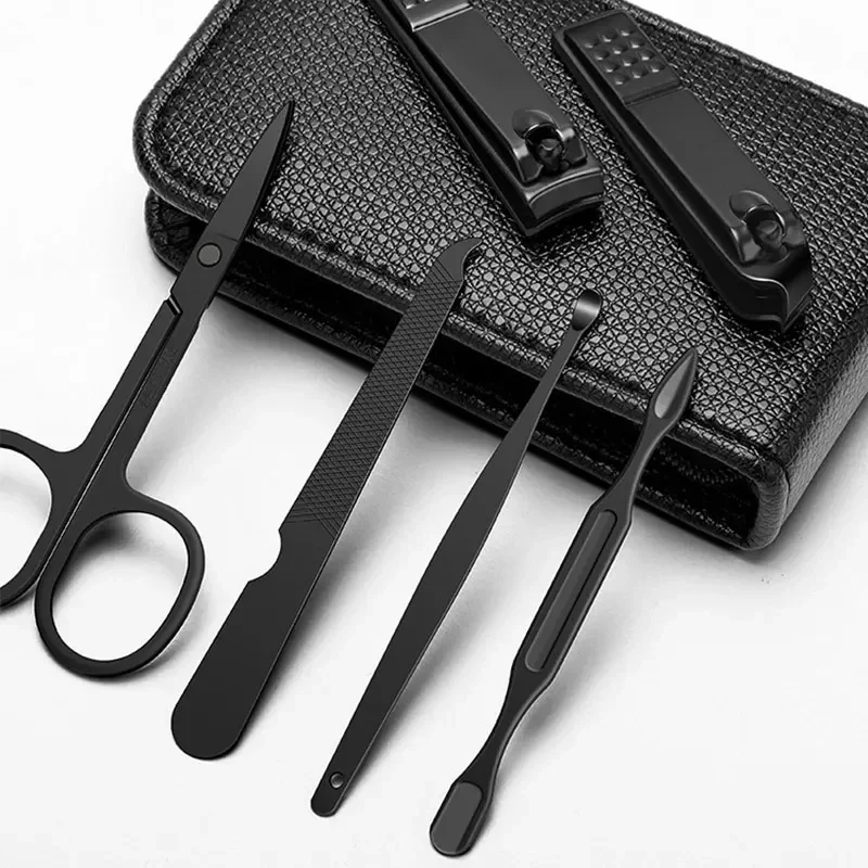 6 adet Set tırnak makası takım ev High End Mens ve bayan özel tırnak makası manikür güzellik araçları taşınabilir ev