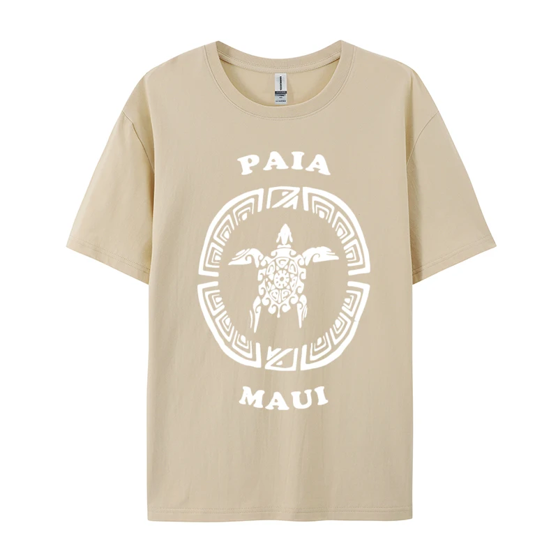 Men's Fashion T-shirt Paia Maui Vintage Vacation Retro Turt T Shirts Crew Neck All Cotton T Shirt 3D Print Free Shippping