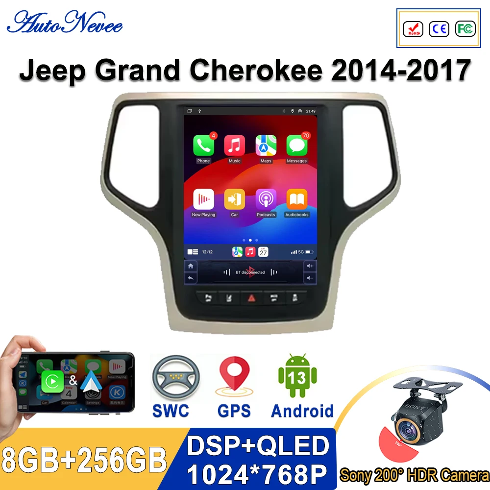 

Автомагнитола 2DIN, 9,7 дюйма, Android 14, GPS-навигация для Jeep Grand Cherokee 2014-2017