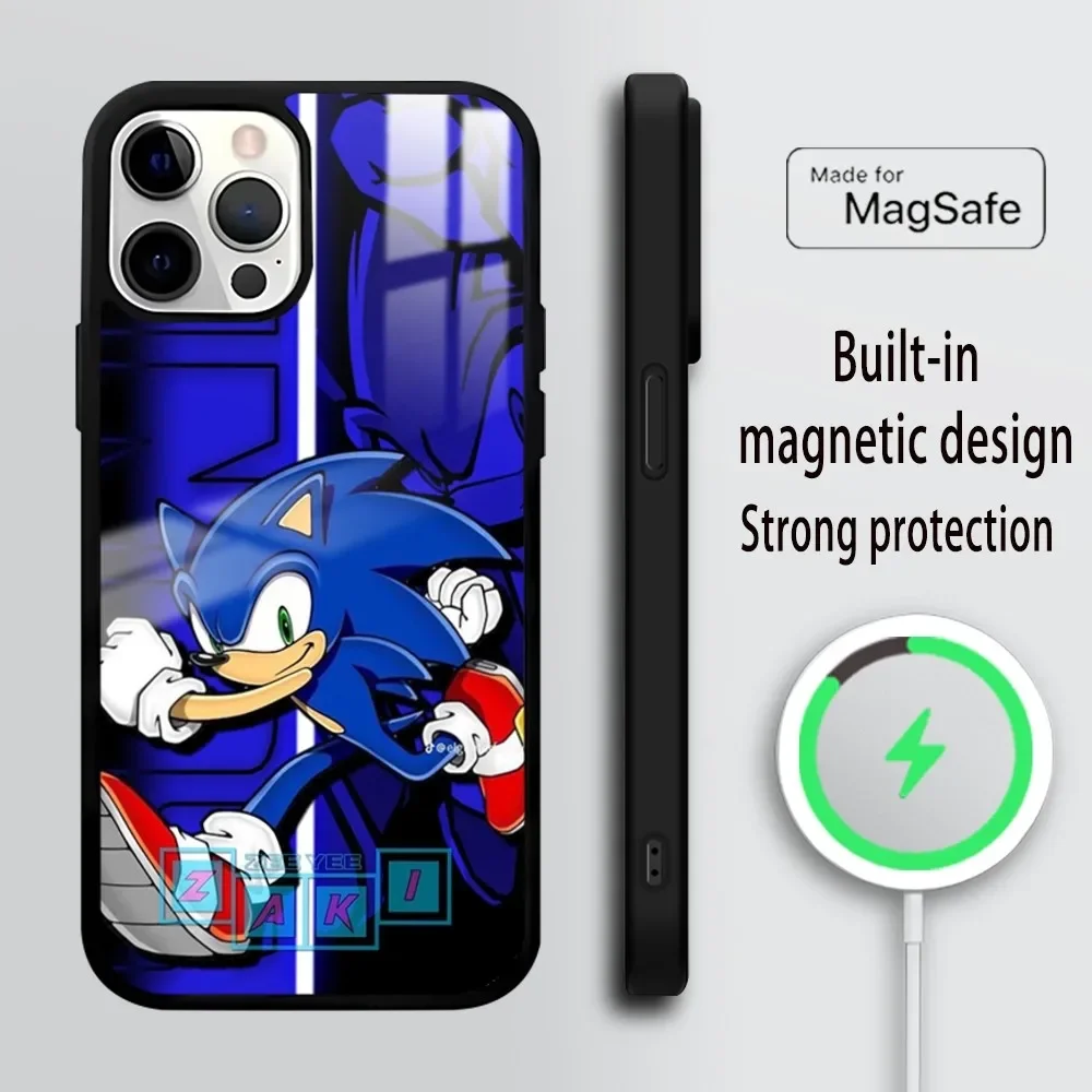 3sonic the hedgehog 3 Phone Case For iPhone 16 15 14 13 12 11 Pro Max Plus Mini Mirror Wireless magnetic case