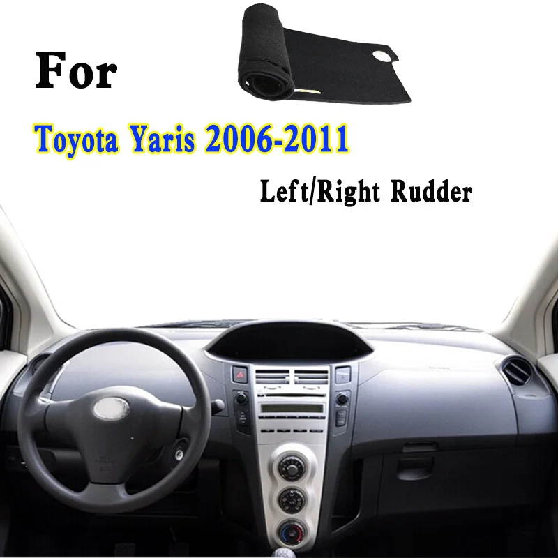 

Для 2006-2011 Toyota Yaris NCP90 автомобильный коврик для приборной панели, крышка приборной панели, изоляционный защитный коврик, украшения