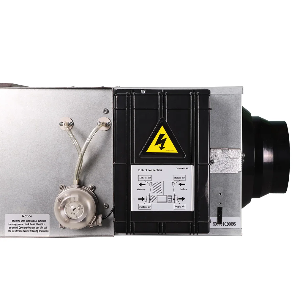 1000m³/h PM2.5 Purification Smart Control ERV Residential Air Heat Exchanger Whole House Fresh Air Circulation System