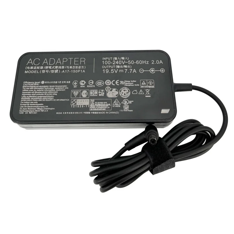 

Зарядное устройство переменного тока 19,5 В, 7,7 А, 150 Вт для Asus TUF GAMING FX705DT-AU028T, шнур питания