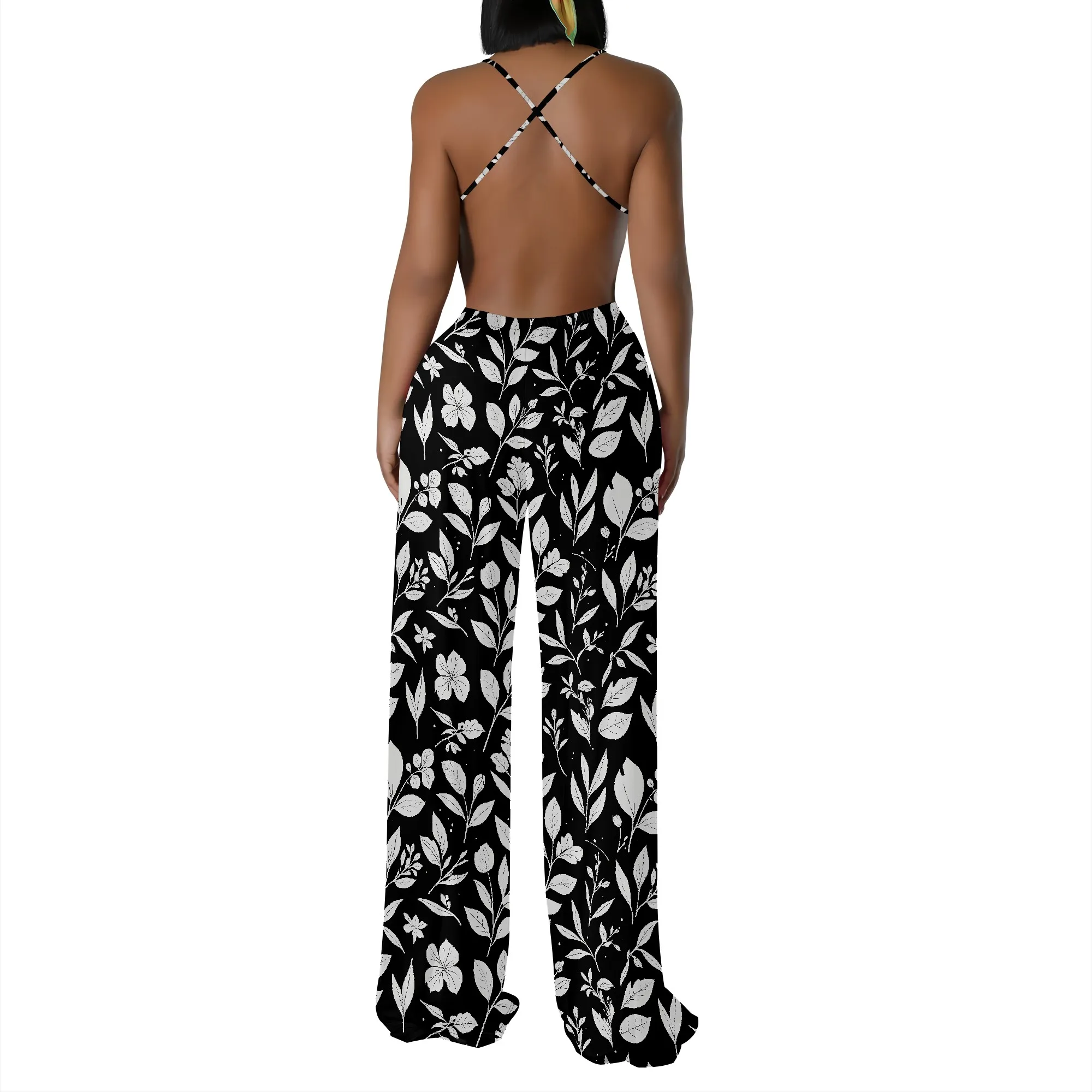 Dames zomer casual overalls losse wijde pijpen jumpsuits Boho bloemen bedrukte baggy rompertjes