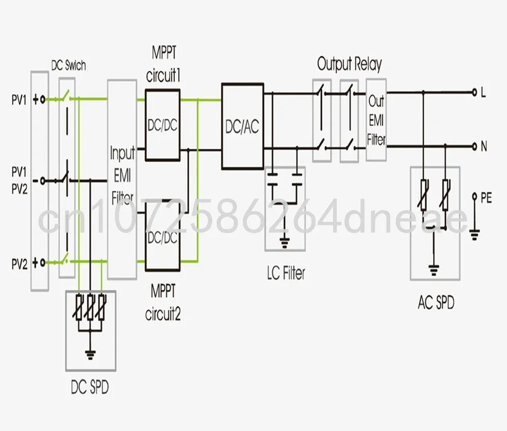 5kw Pure Sine Wave 220v Single Phase on Grid Tie Solar Inverter for Home System