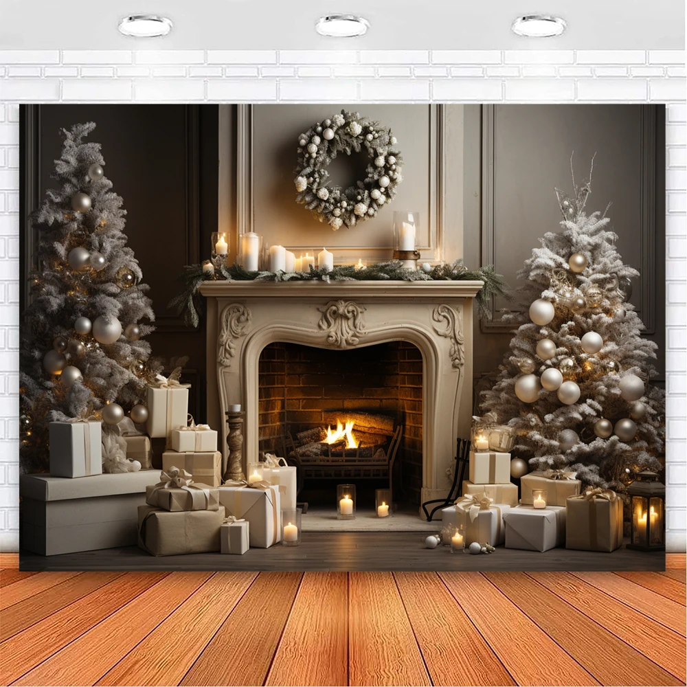 Mocsicka ฉากหลังของโซฟาสำหรับถ่ายภาพวันคริสต์มาสฤดูหนาว