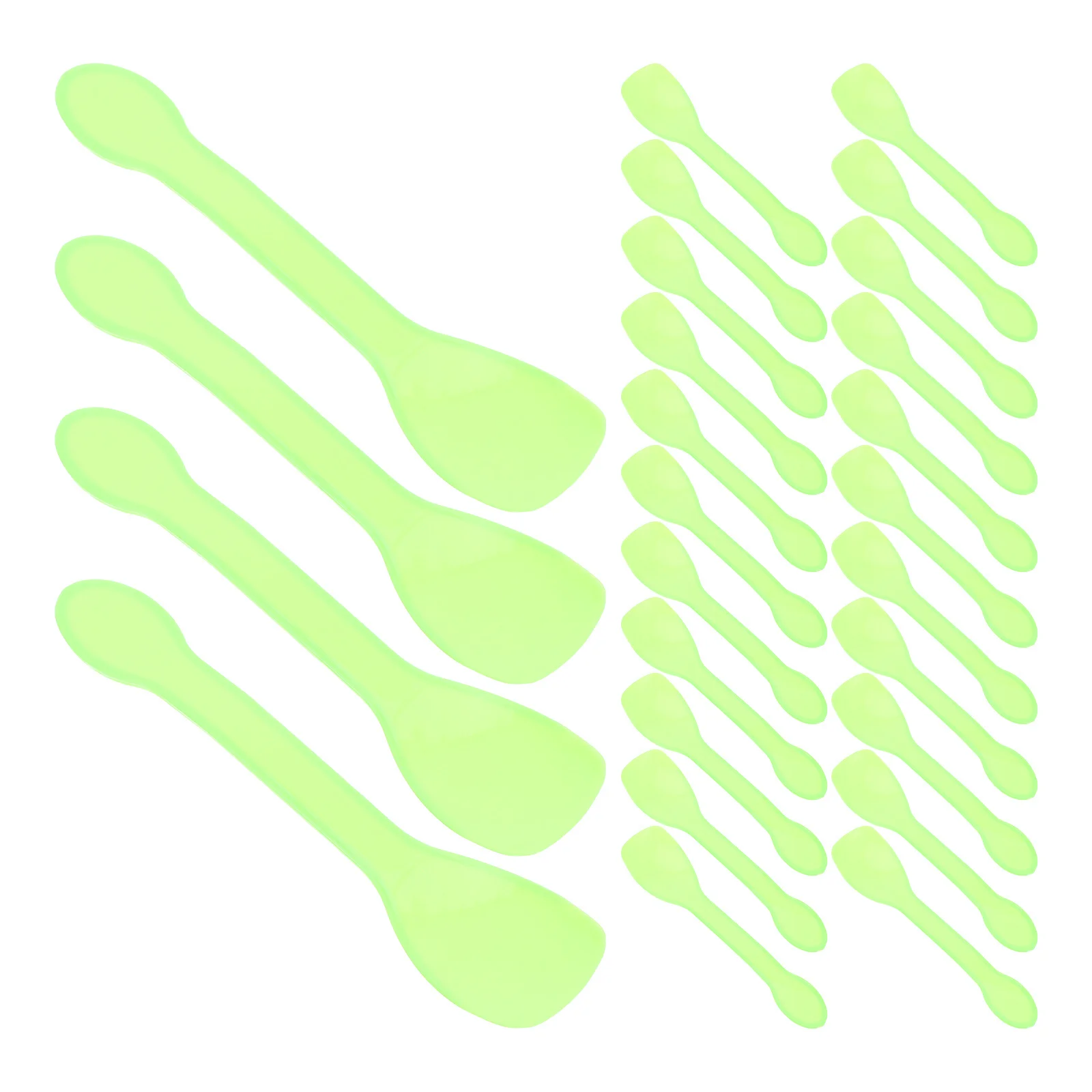 

100Pcs Plastic Mini Spoons Pudding Spoon Set Compact Lightweight for Ice Cream Pudding Serving Easy Storage Travel Friendly