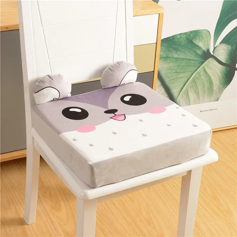 Children Increased Booster Seat Cartoon Animals Kids Cushion Pad Pillow Baby Dining High Chair Seat Cushion Adjustable Removable