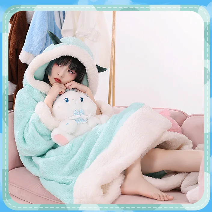 Genshin Impact Zhongli clothes thicker anime pajamas Cosplay Costume Jumpsuit Carnival Cosplay pajamas Air conditioning blanket