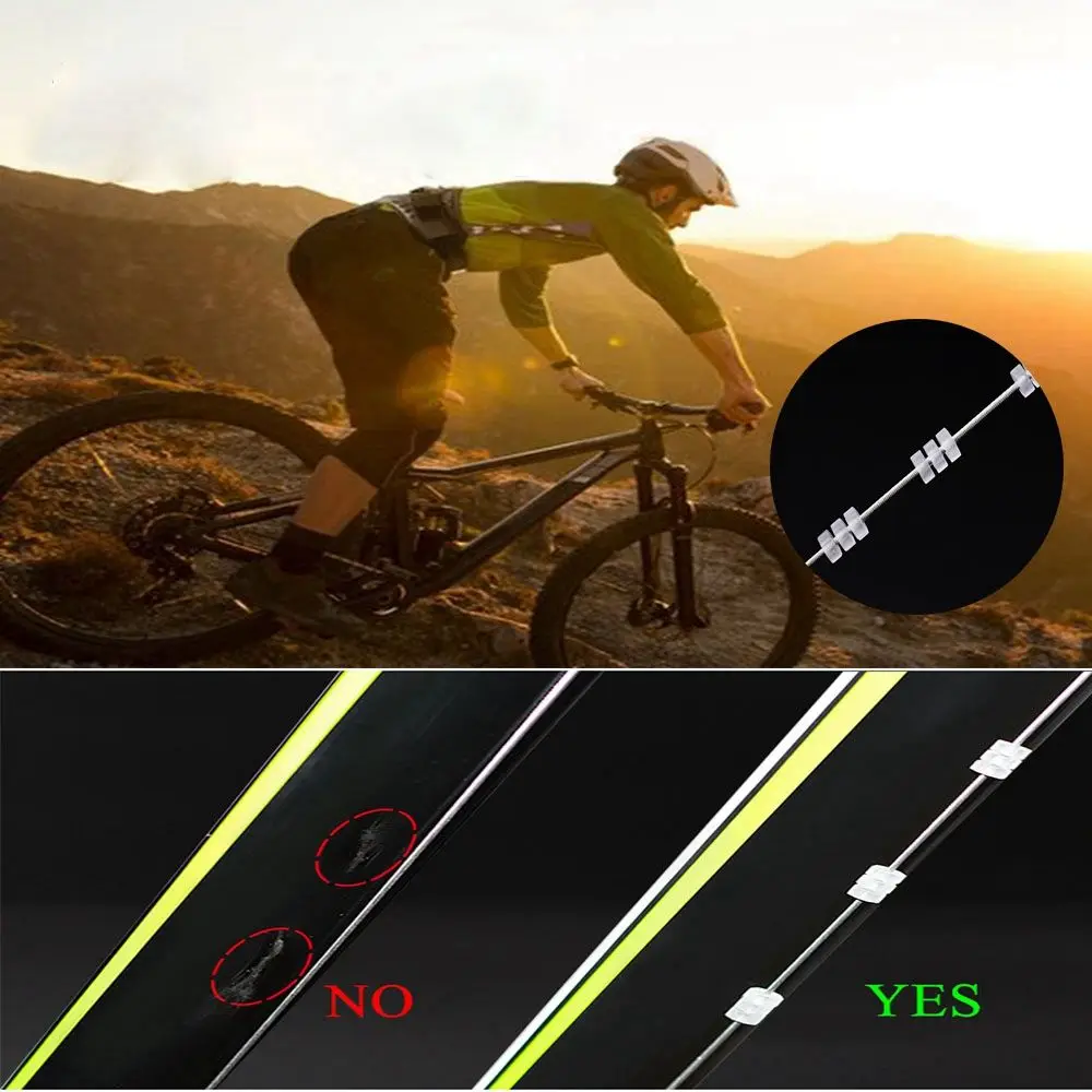 quality Transparent High-grade Silicone Ring Bike Cable Protect Octagonal O-ring Shift/Brake Line Cover Bicycle Print Protector