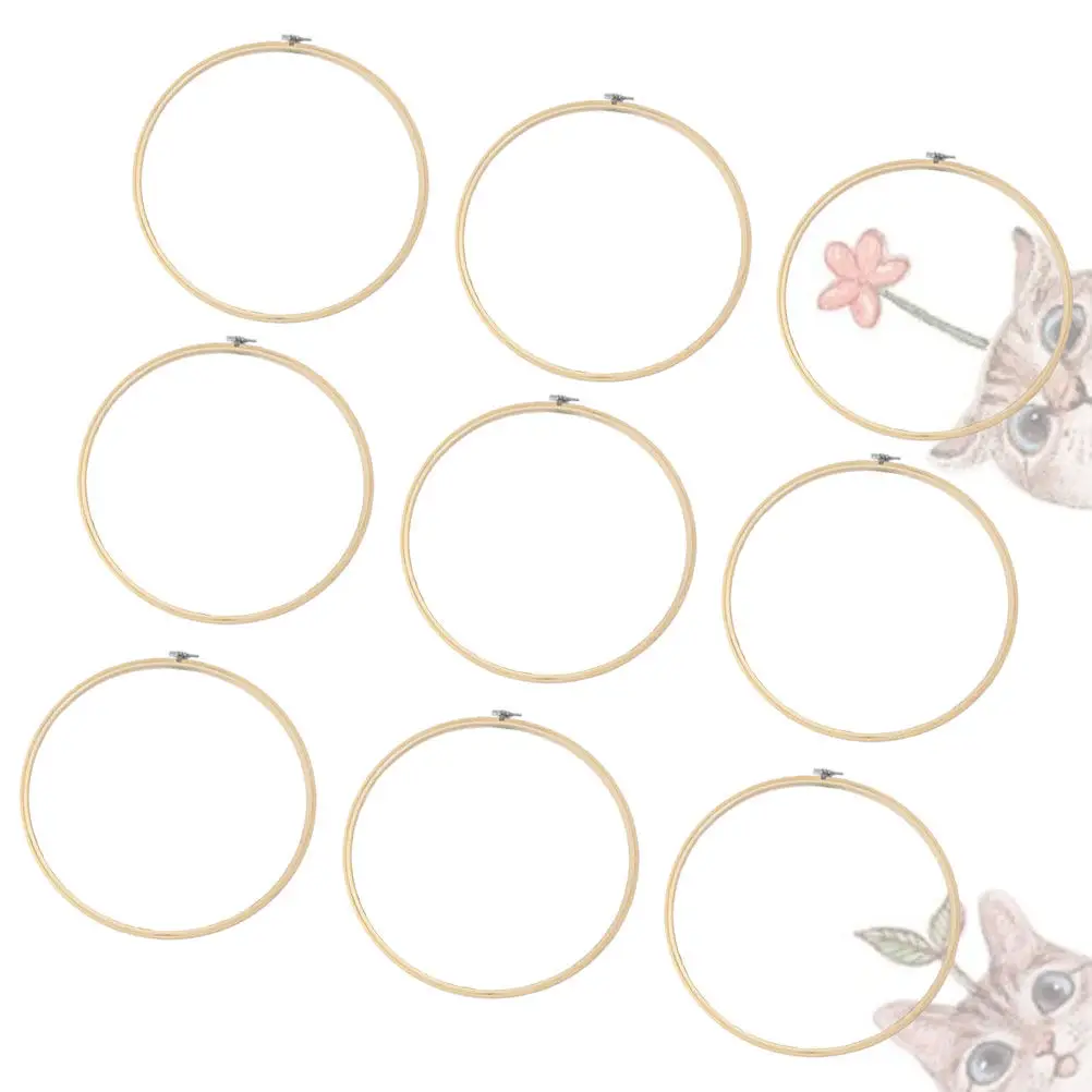 

10Pcs Bamboo Embroidery Circle Frame 36Cm DIY Craft Cross Stitch Quilting Needlework Decoration Tool for Fabric Fixing