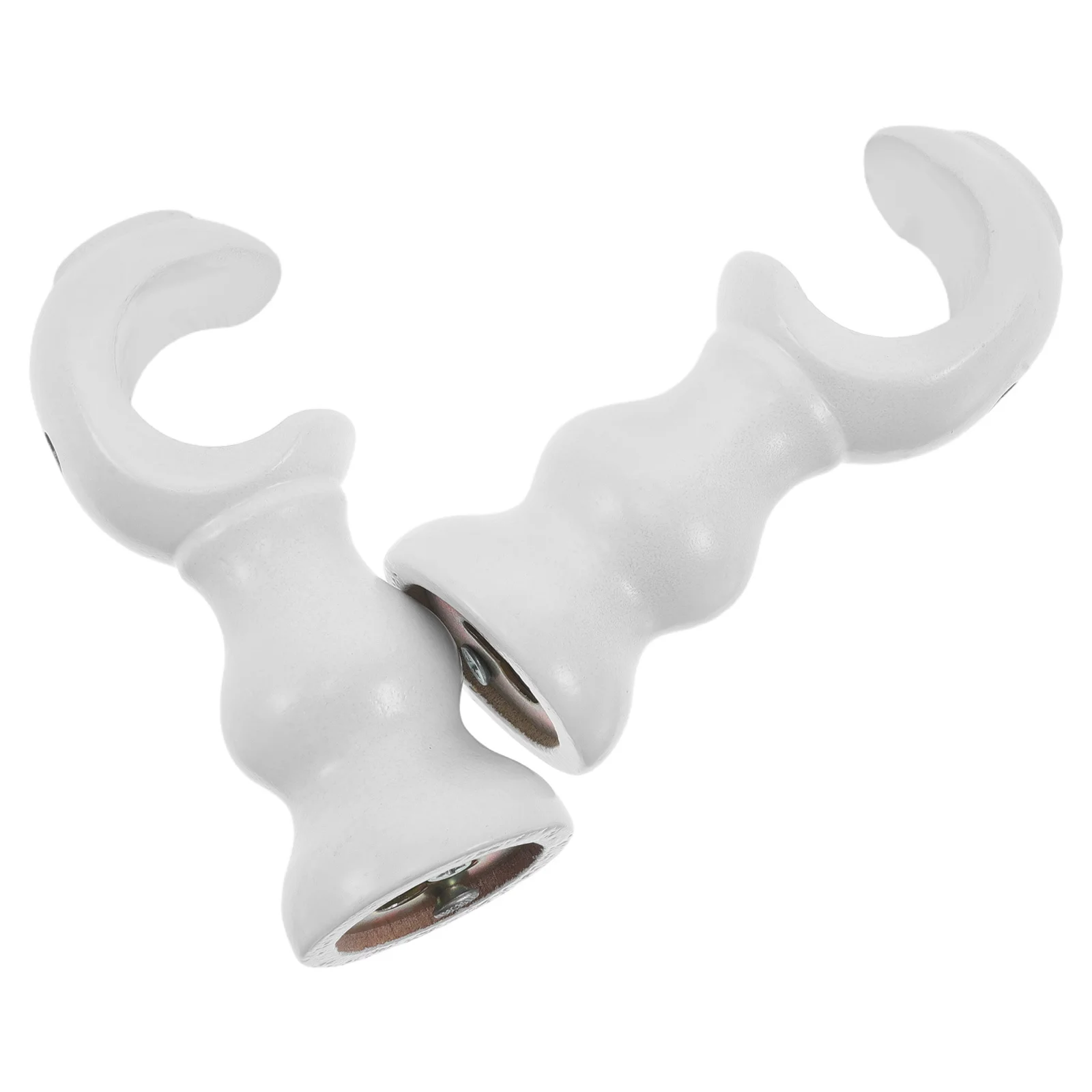 

2pcs Wooden Curtain Rod Brackets 28.5Mm Diameter Solid Wood Wall Mount Support For Heavy Drapes Curtain Pole Wall Brackets