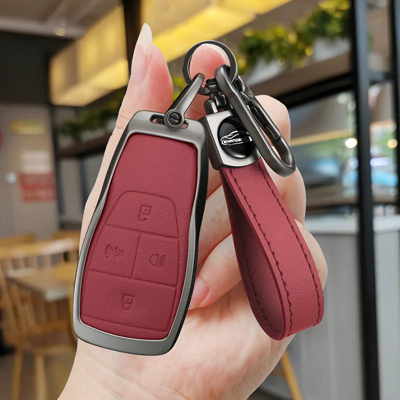Suede Car Key Case Cover For BAIC Beijing X7 BJ40 Senova D50 D70 X55 X65 EU5 EU7 Car Key Protector Keychain Accessories