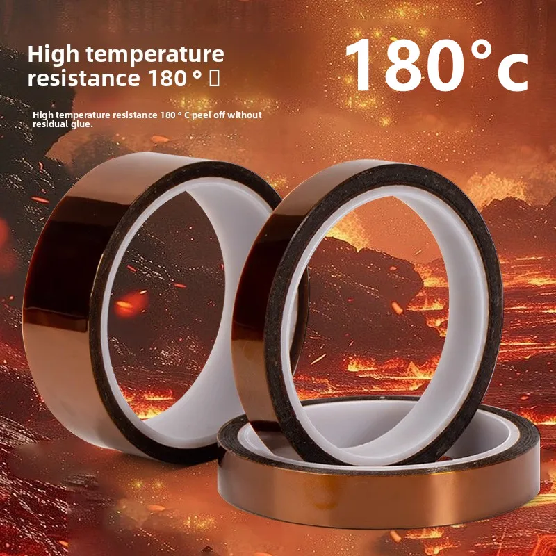 شريط ذاتي اللصق 33 متر شريط مقاوم لدرجات الحرارة العالية صناعة الالكترونيات لحام بوليميد كابتون شريط عازل