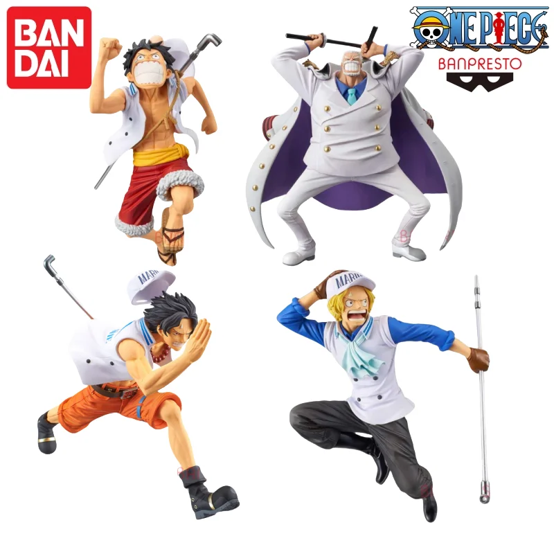 متوفر في المخزون بانداي بانبريستو الأصلي قطعة واحدة Mf Ace المجلد 1 سابو المجلد 2 لوفي المجلد 3 جارب المجلد 4 نموذج دمية العلامة التجارية الجديدة محاصر