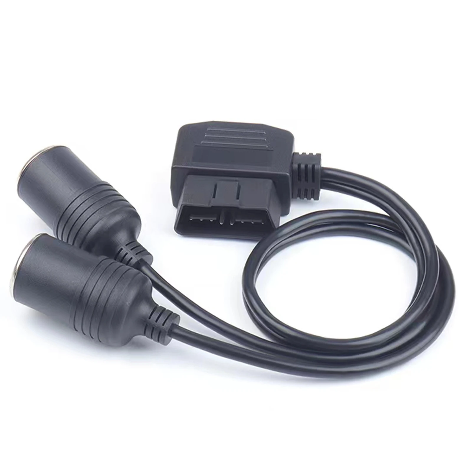 OBDII OBD2 Power Cable 16Pin to Car Cigarette Lighter DC Power Source OBD2 Connector Adapter with Switch 1 / 2 Way Adapter