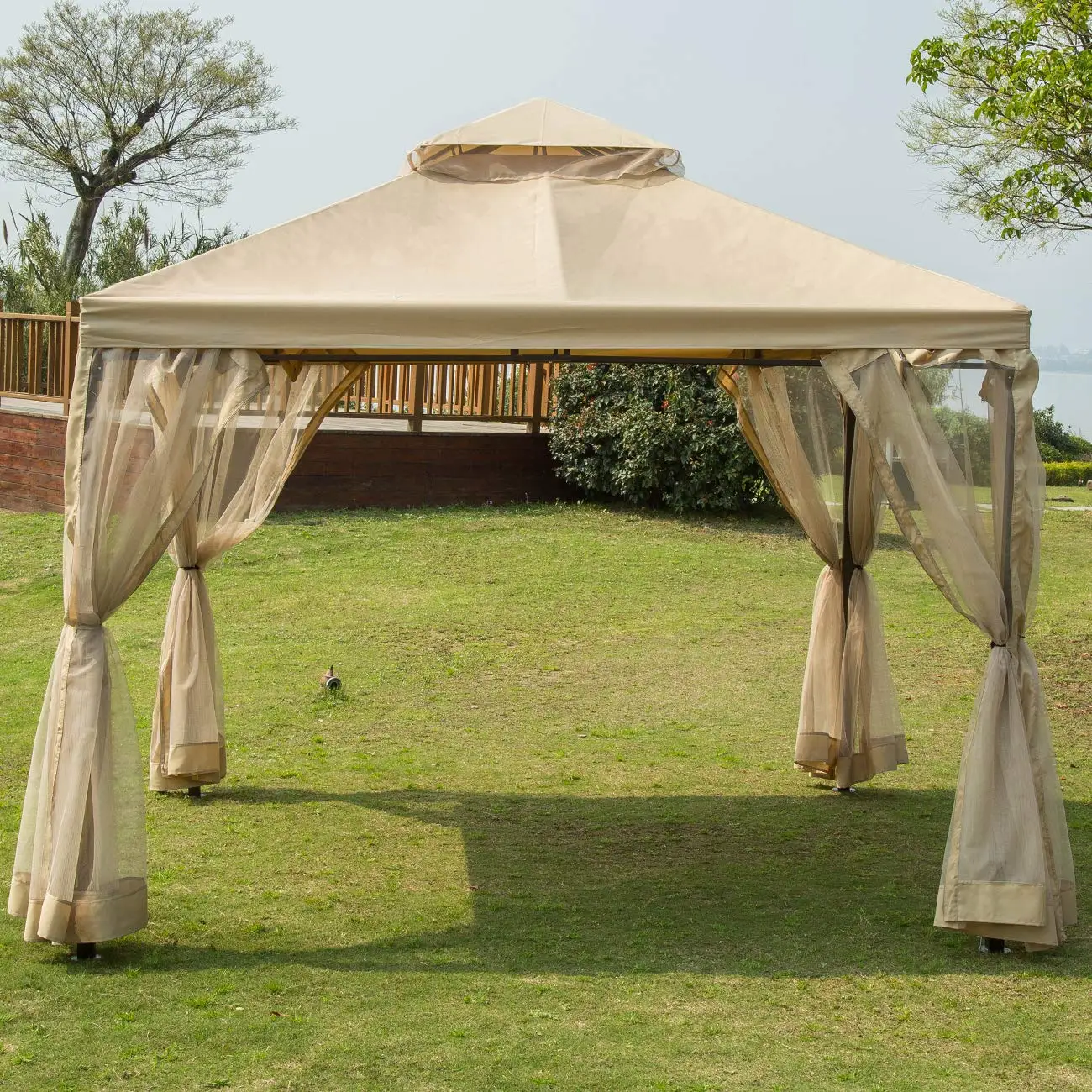 10' x10' Gazebo Canopy Soft Top Outdoor Patio Gazebo Tent