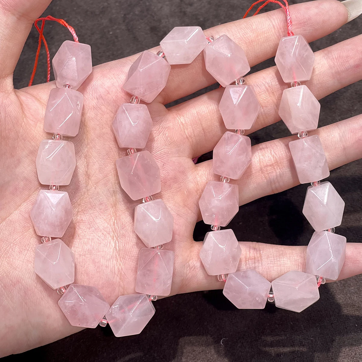11x13mm Achteckig Facettierte Quadratische Perlen Naturstein Kristall Achat Perlen für Schmuckherstellung DIY Halsketten Armbänder Zubehör – Detail 4